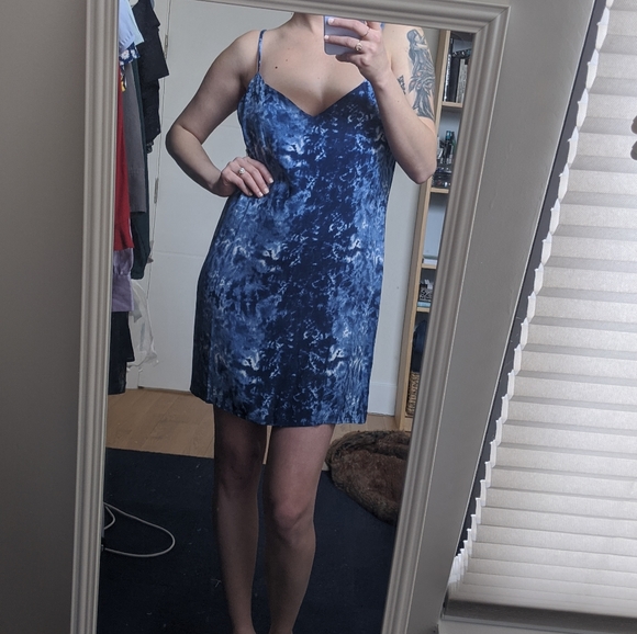 Reformation Seville Tie Dye Georgette Mini Dress - Picture 7 of 8